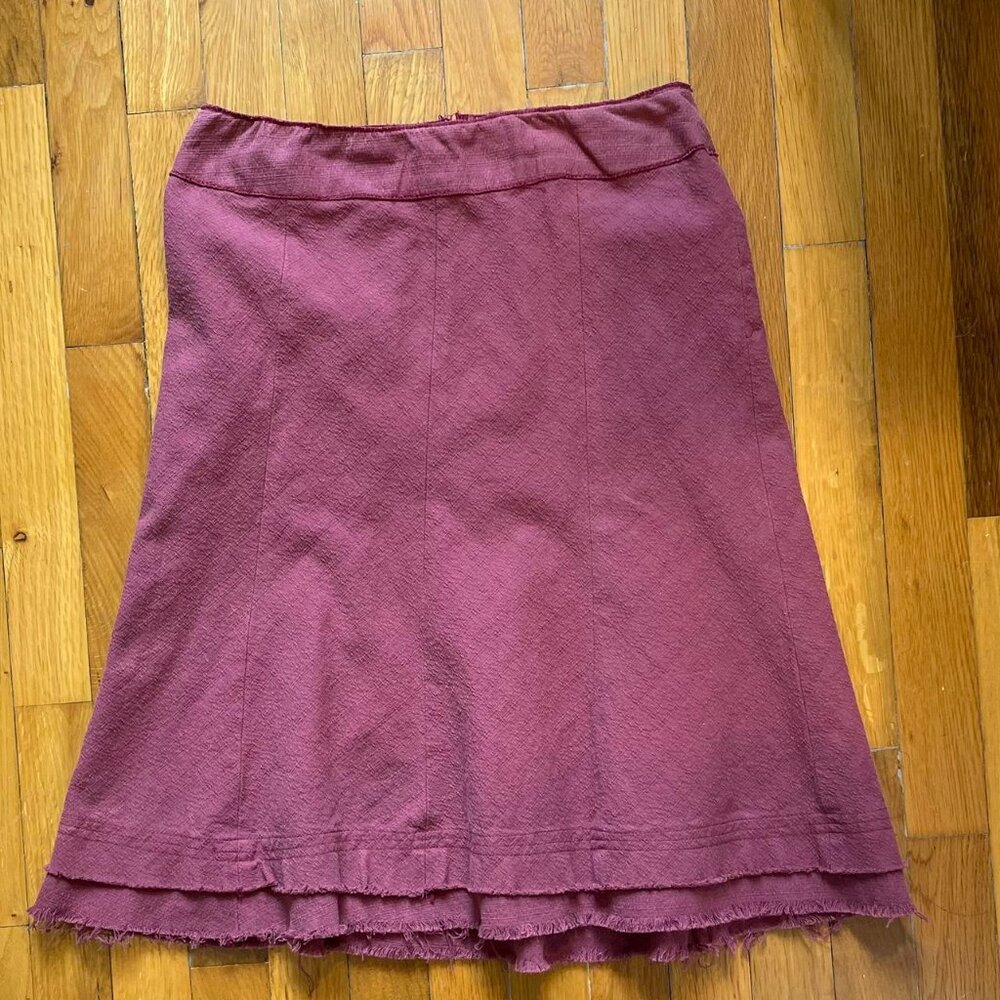Italian Ethic Cotton Skirt, Back Zip, XS